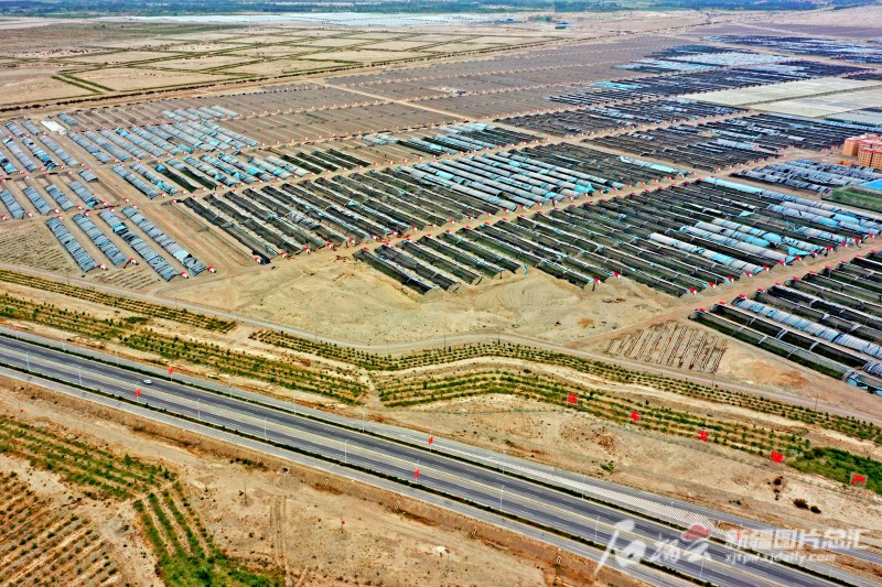 莎車縣戈壁產(chǎn)業(yè)園里，3000座溫室大棚成為荒灘上最具活力的地方。天山網(wǎng)-新疆日?qǐng)?bào)記者 蔡增樂 攝